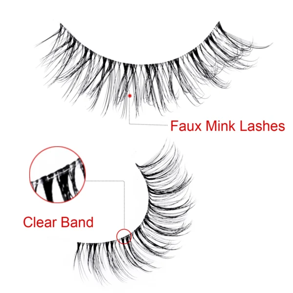 3D Super Natural Looks Strip Lashes - MO102 - Image 3