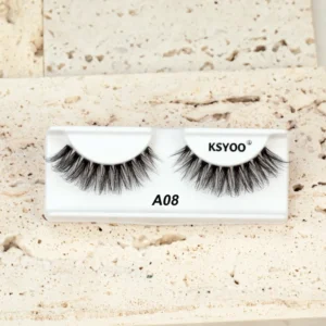 KSYOOLASHES 3D Mink Lashes Fluffy Wispy False Eyelashes for Daily & Party | A08
