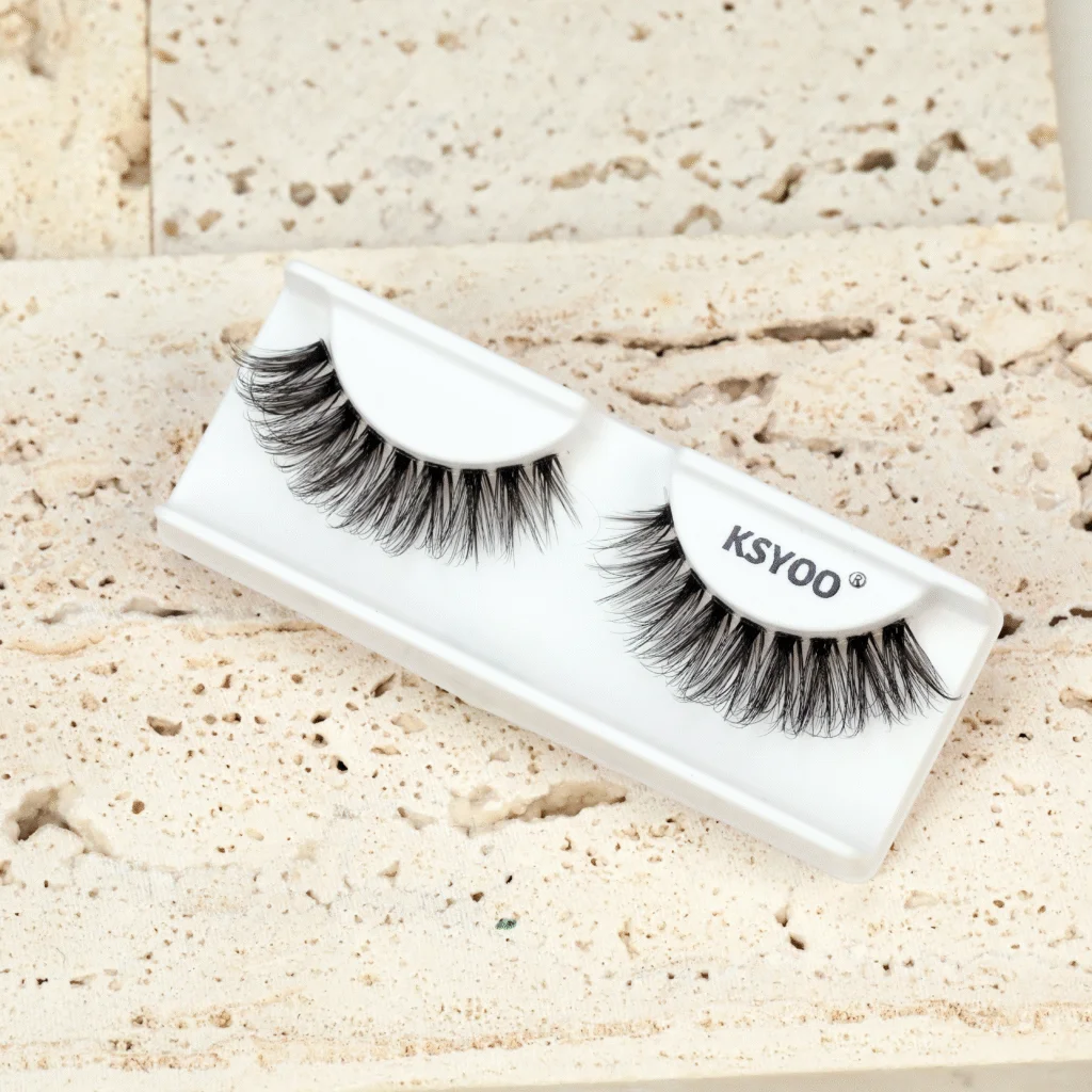 KSYOOLASHES 3D Mink Lashes Fluffy Wispy False Eyelashes for Daily & Party | A08 - Image 2