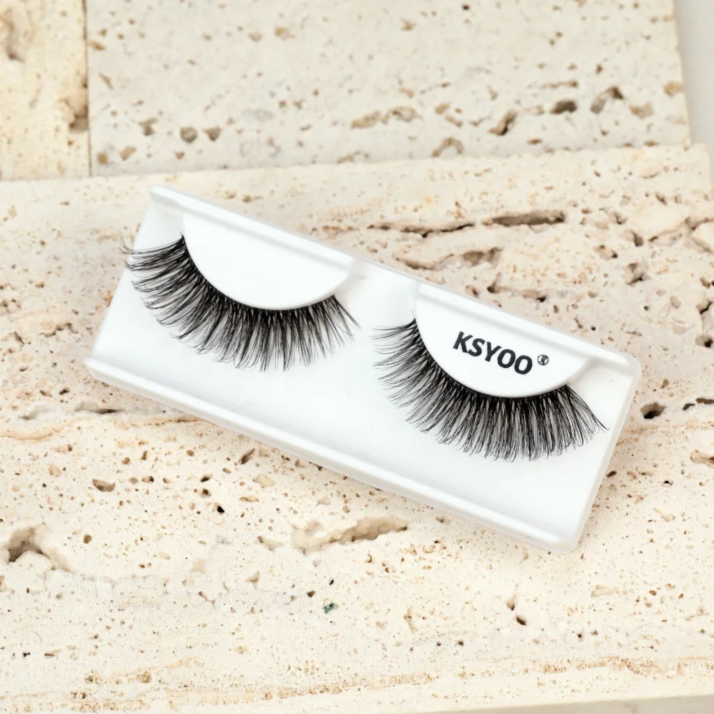 KSYOO Natural Long False Eyelashes | Wispy Everyday Lashes for Women | A09 - Image 2