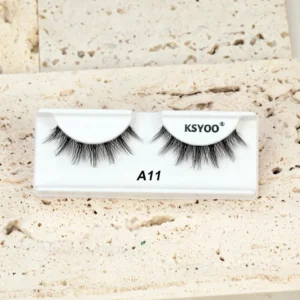 KSYOO Wispy Cat Eye False Eyelashes | Fluffy Winged Lashes for a Bold Look | A11