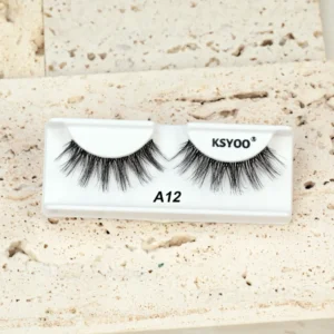 KSYOO Thick Wispy Lashes | Reusable Volume Eyelashes for Party & Stage|A12