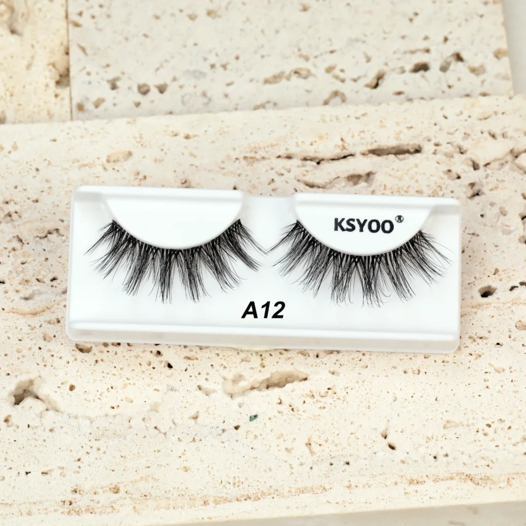KSYOO Thick Wispy Lashes | Reusable Volume Eyelashes for Party & Stage|A12