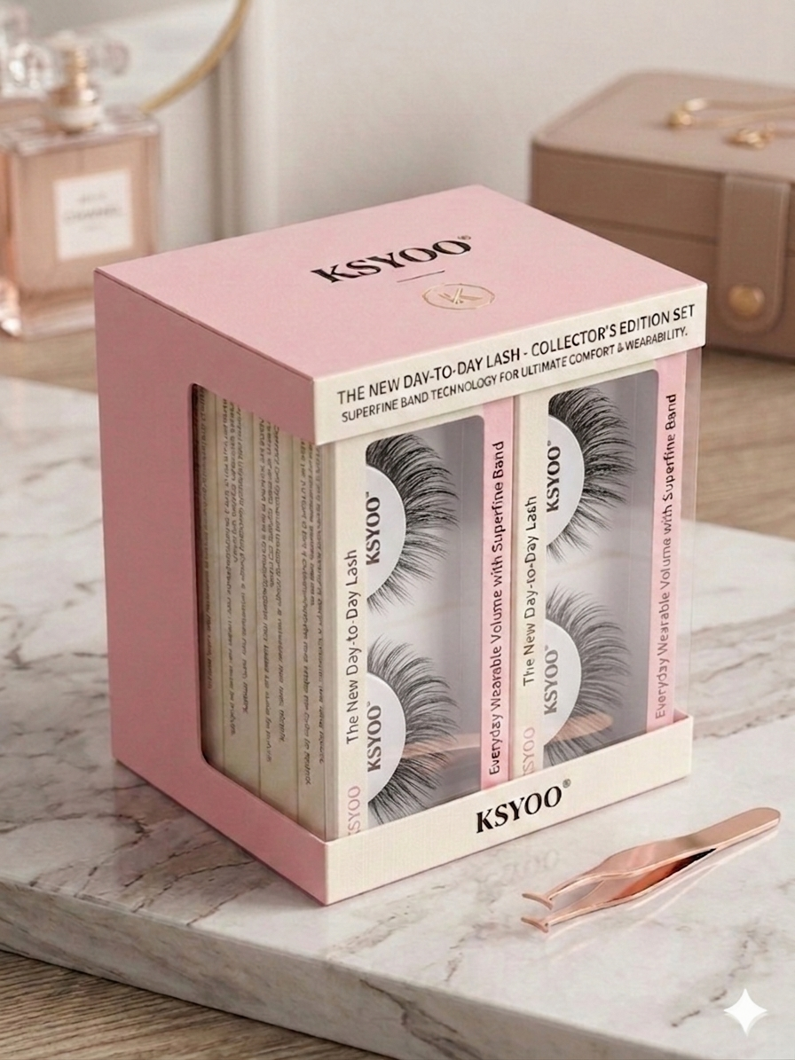 KSYOOLASHES Collector's Edition: 10 Pairs Luxury Natural Eyelashes Bulk Set – Everyday Wear Strip Lashes|A02